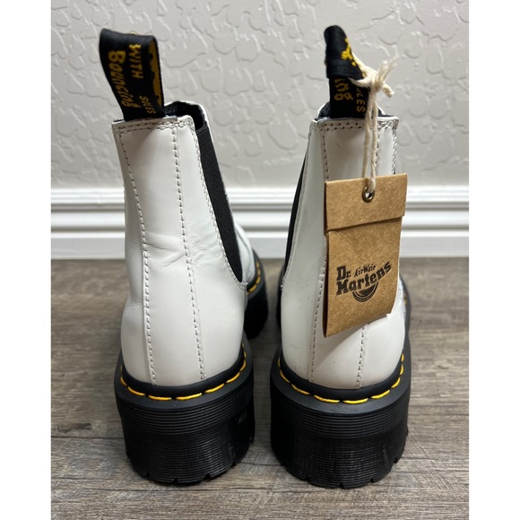 NEW Dr. Martens 2976 Quad Platform Chelsea Boot White Smooth Leather US 7 - Picture 6 of 11